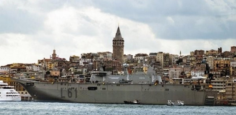 Türkiye'nin ilk amfibik hücum gemisinin gövdesi tamamlandı
