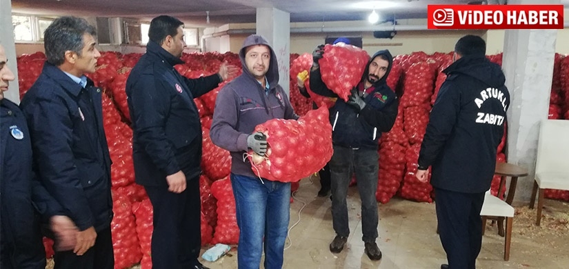 Mardin’de stoklanan 100 ton soğan bulundu