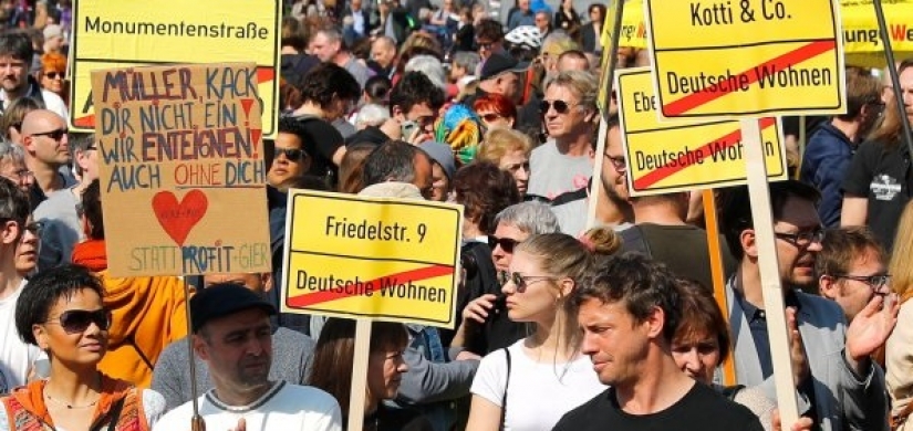 Berlin'de halk artan kiralara tepkili