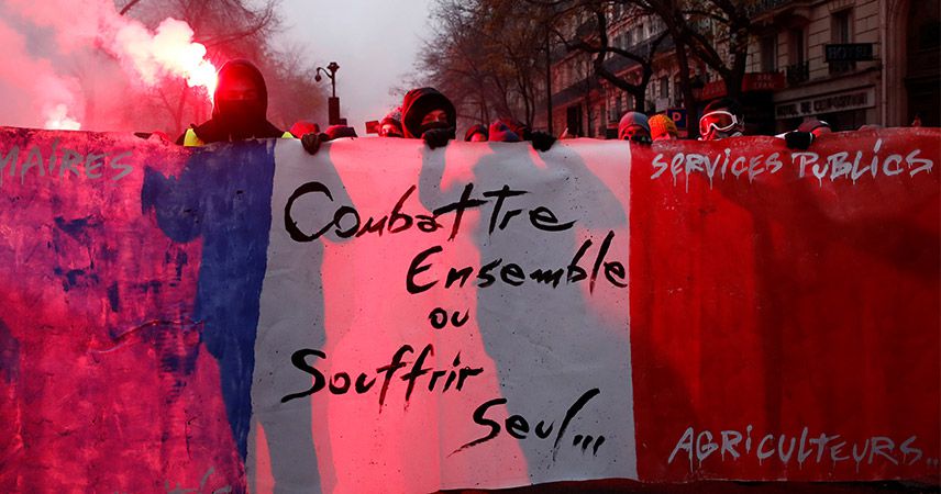 Fransa'da emekli aylığı reformuna karşı grev