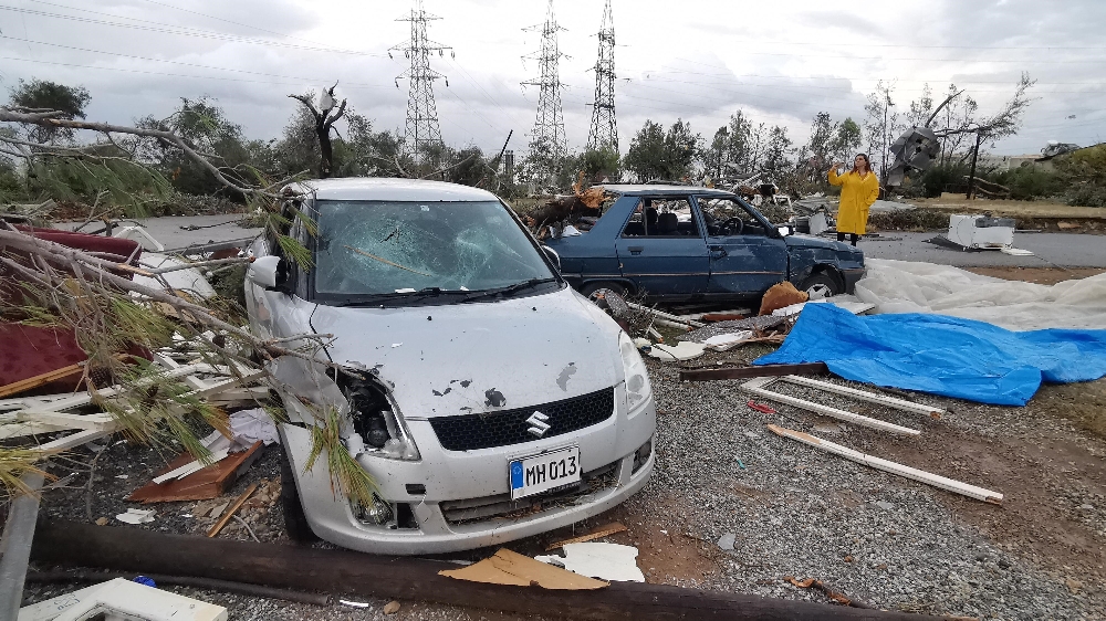 KKTC’de çıkan hortum büyük çapta maddi hasara neden oldu