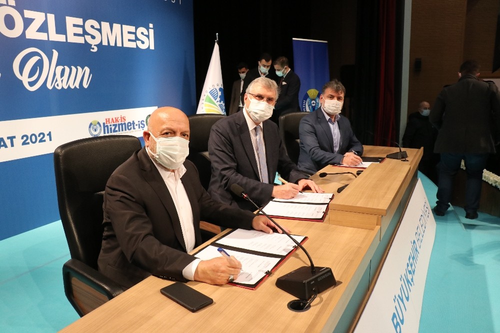 Büyükşehirde toplu iş sözleşmesi çalışanı sevindirdi