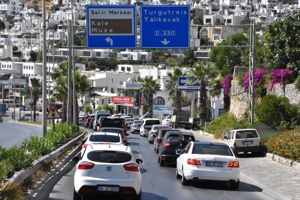 Bodrum trafiği tatile damga vurdu.